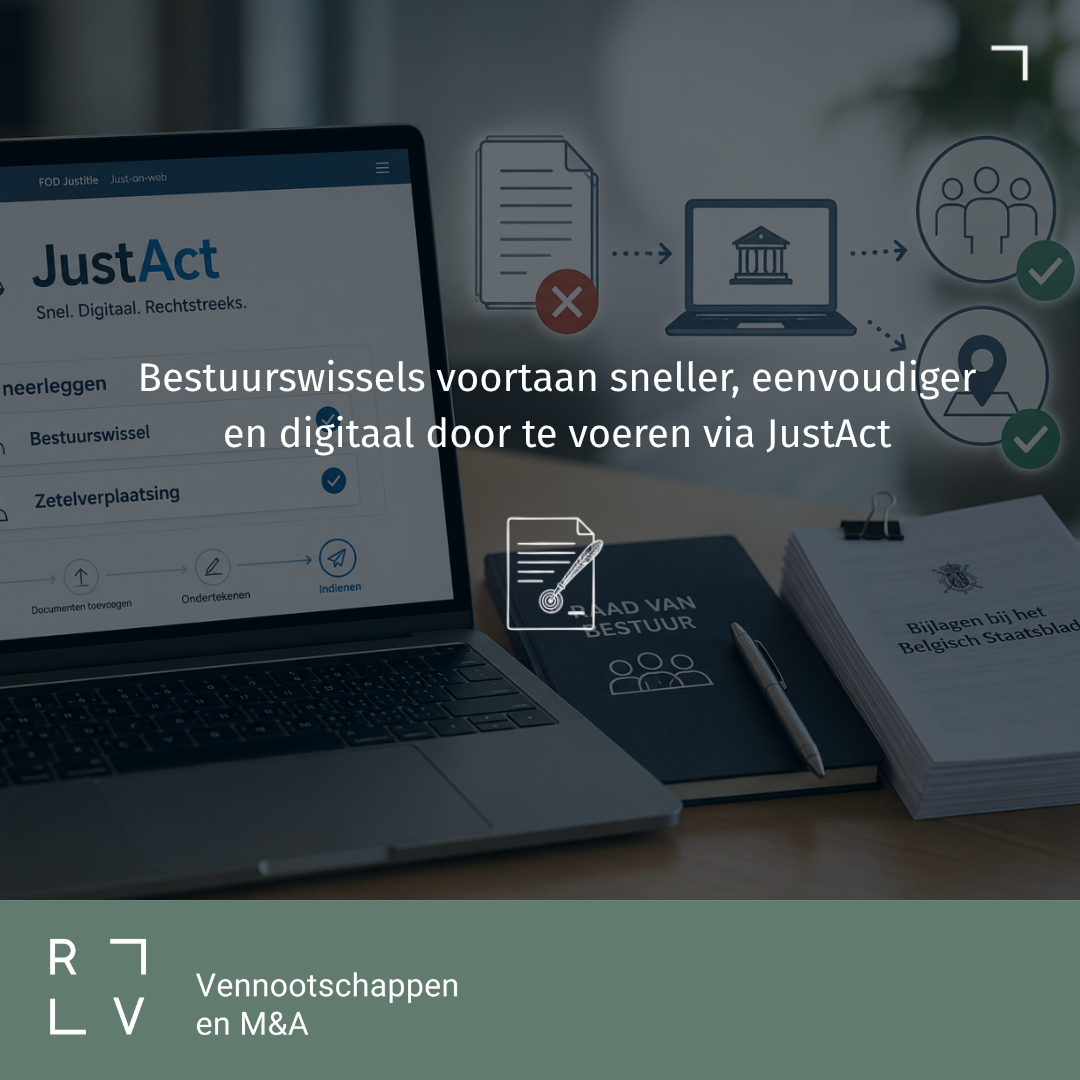 Bestuurswissels voortaan sneller, eenvoudiger en digitaal door te voeren via JustAct[